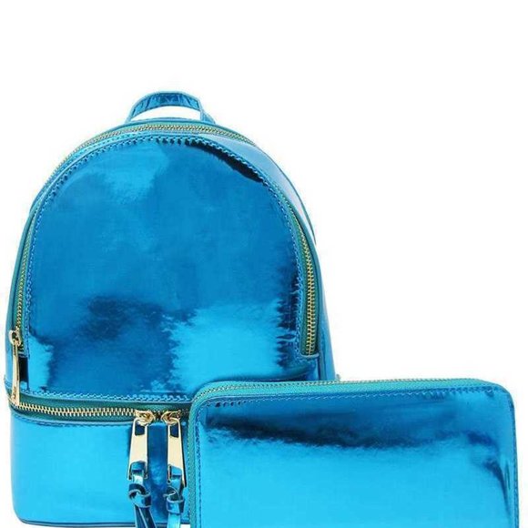 Handbags - Women Backpack Purse Glossy Anti-theft Travel Back